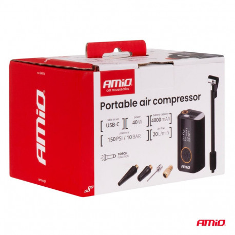 Kaasaskantav õhukompressor LED 40W USB C