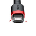 Baseus Cafule Cable durable nylon cable USB / micro USB 2A 3M black-red (CAMKLF-H91)