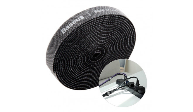 Baseus Rainbow Circle hook and loop Straps - Velcro tape Velcro cable organizer 3m black (ACMGT-F01)