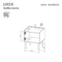 Cama LUCCA valge öökapp, 2 tk, 47x40x52