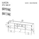Cama LUCCA TV kapp 180x40x59 must + must kamin