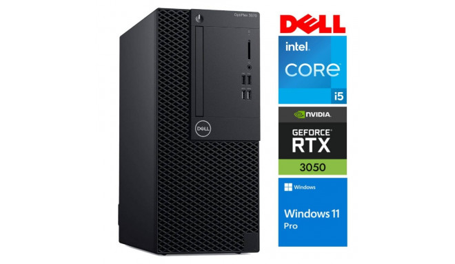 DELL 3070 Tower i5-8500 16GB 128SSD M.2 NVME RTX3050 6GB WIN11Pro