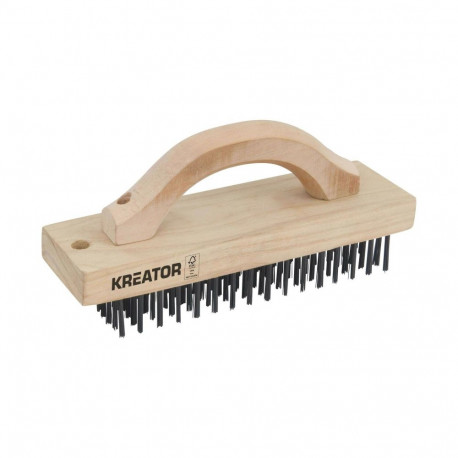 Wire Brush Wooden Handle KREATOR KRTH50001 96 Rows, 40 mm