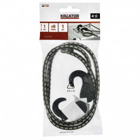 Pagasikumm KREATOR KRTH40905 Ø 8mm, 100cm, reguleeritav, konks