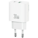 Charger 30W 1xUSB-C 1xUSB-A Fast charging w