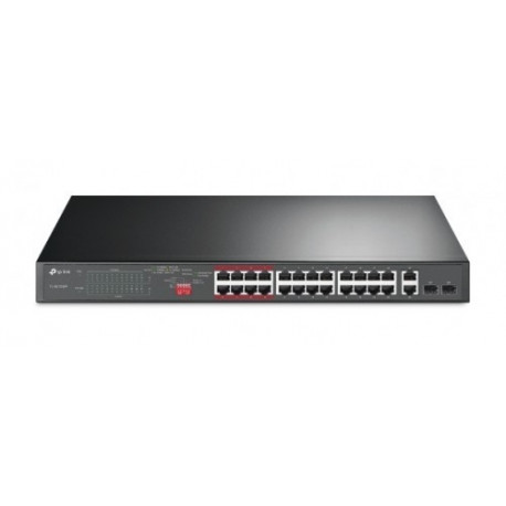 24-Port Fast Ethernet PoE+ Switch with 2 Gigabit Uplink Ports
Technical Spe