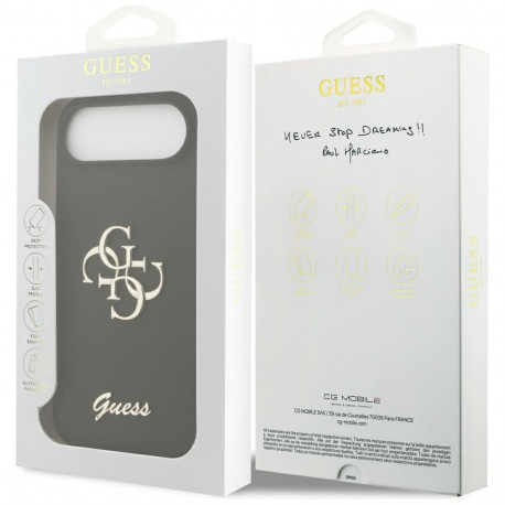 Guess Silicone Big 4G Script case for iPhone Air black
