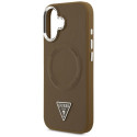 Guess Triangle Logo MagSafe case for iPhone 17 brown