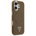 Guess Triangle Logo MagSafe case for iPhone 17 brown