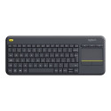 Logitech K400 Plus juhtmevaba must klaviatuur puuteplaadiga US USB port
