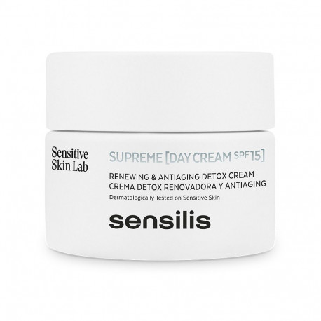 SENSILIS SUPREME crema de día SPF15+ detox renovadora y antiaging 50 ml