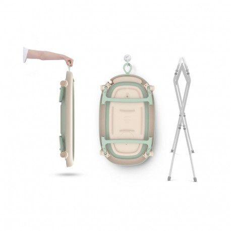 Baby Bath - LUCY STAND Foldable Bathtub with Frame, 30 kg Capacity, Mint