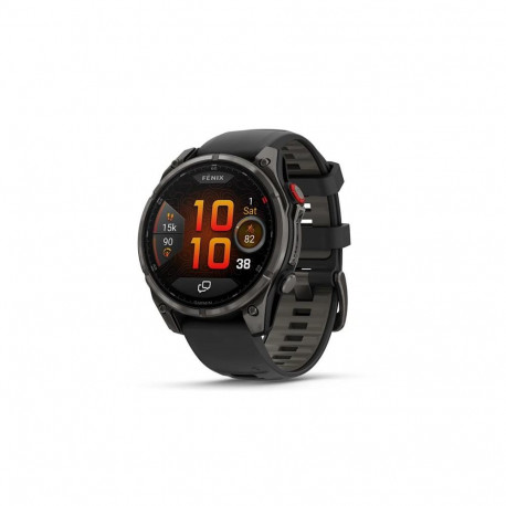 Garmin fēnix 8 Pro AMOLED Sapphire Watch, 47 mm, Carbon grey DLC titanium with Black/pebble grey sil