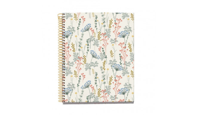 Kaustik A5 100l jooneline spiraal 2-ne augustus 4-värvi register DAY HIDDEN FOREST Miquelrius