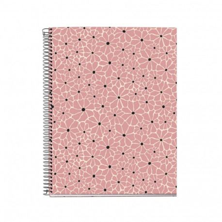 Kaustik A4 100l joon spiraal 4-ne augustus, 4-värvi register, kartong kaaned BLUSH BOHO ESSENCE Miqu