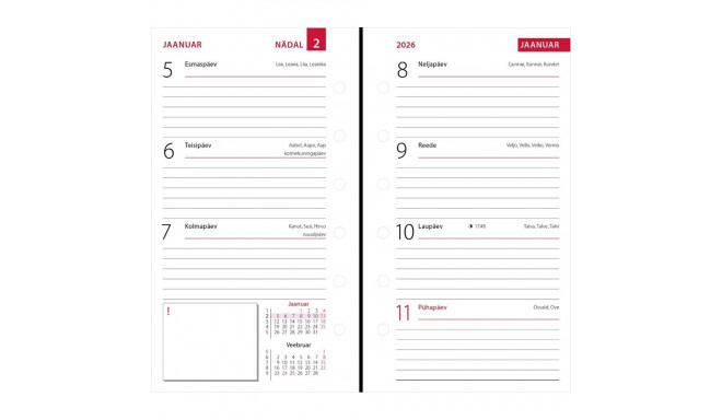 Kalendrisisu -Time-master A7 (19mm) Nädal 2026a