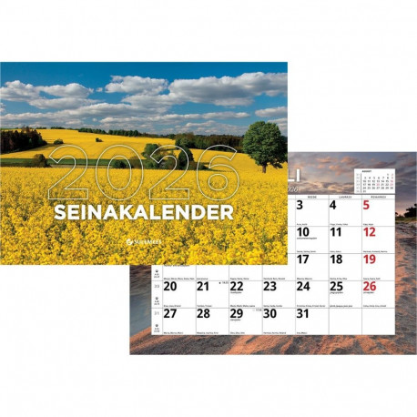 Seinakalender, tavaline 210x297mm, klamberköide 2026a
