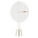 PLATINET ROUND WALL CLOCK LARK WHITE, silent mechanism, stylish pendulum [45961]
