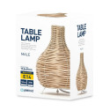 PLATINET TABLE RATTAN LAMP LIGHT BROWN S SHAPE MALE [45755]