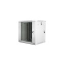 RACK CABINET 19" DOUBLE-SECTION WALL-MOUNT 12U/600X600 (FLAT PACK) GREY LANBERG