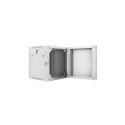 RACK CABINET 19" DOUBLE-SECTION WALL-MOUNT 12U/600X600 (FLAT PACK) GREY LANBERG