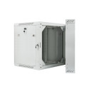 RACK CABINET 19" DOUBLE-SECTION WALL-MOUNT 12U/600X600 (FLAT PACK) GREY LANBERG