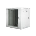 RACK CABINET 19" DOUBLE-SECTION WALL-MOUNT 12U/600X600 (FLAT PACK) GREY LANBERG