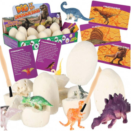 Dinosaurused väljakaevamine dinosauruse munafiguurid arheoloogiline 12 munast koosnev komplekt