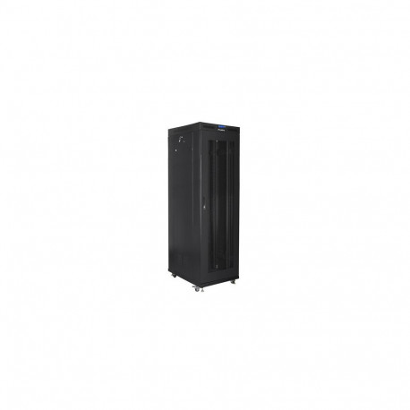põrandaseisev 19" 42U 800x800 must perforeeritud LCD-uksega rack-kapp Lanberg (flat pack)
