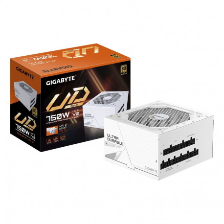 GIGABYTE UD750GM PG5 V2 ICE toiteplokk, PCIe Gen 5.1, 80 PLUS Gold, täielikult modulaarne disain, 12
