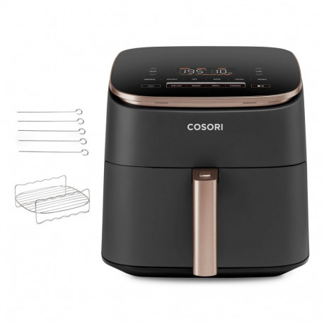Cosori Turbo Blaze Chef Edition single 6 L iseseisev 1725 W kuumaõhufritüür must, roosakuldne
