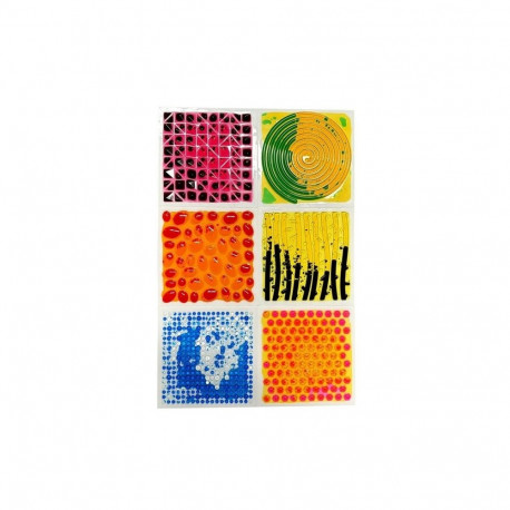 Tullo Sensory path – textured sensory tiles with liquid, 6 pcs.