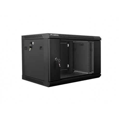 Lanberg wall mounted 19" rack cabinet 6U 600x450 black wf01-6406-10b
