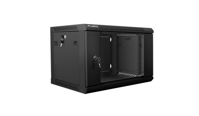 Lanberg seinale paigaldatav 19" seinakapp 6U 600x450 must wf01-6406-10b