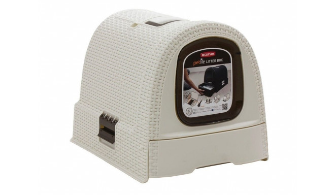 CURVER - Cat litter box - cream/brown