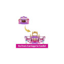 Disney Princess Carriage to Castle Transforming Playset with Aurora Small Doll, 4 Figures &amp; 