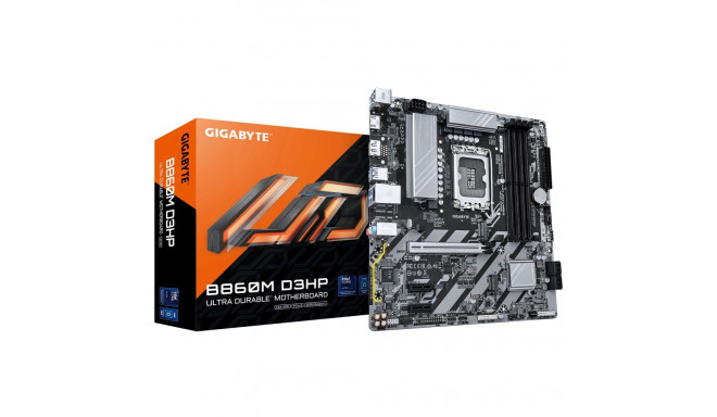 Gigabyte B860M D3HP protsessoripere Intel protsessoripesa LGA1851 DDR5 toetatud kõvaketta liidesed M