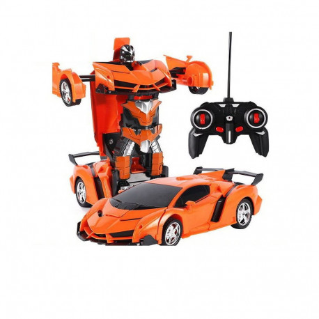 Auto Robot 2w1 Pilot R/C Światło Dźwięk Drift Pomarańczowy