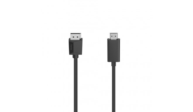 Kaabel DisplayPort -> HDMI Adapter Cable Hama for Digital-TV, 1.5m, ultra HD quality 4K 4096x2160pix