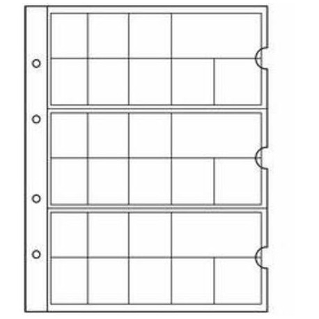 Vaheleht müntidele 3x euro + lippude kleepsud NUMIS EURO 338425, 5 lehte pakis, Leuchtturm