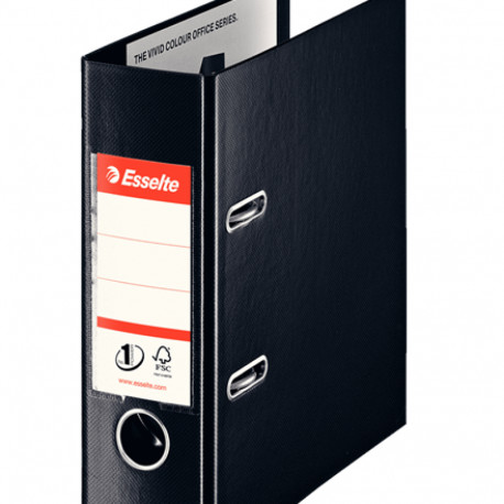 Registraator A5 75mm must PP Esselte No.1 Power Vivida