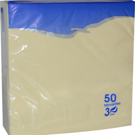 Salvrätik shampanja 33x33cm 50tk/pk 3-kihiline