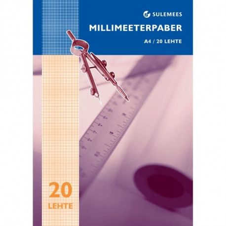 Millimeetripaberiplokk A4  20lehte