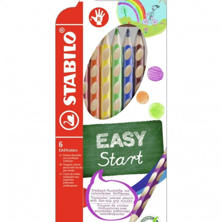Värvipliiats Stabilo EASYcolors,6 värvi,paremkäsi