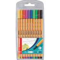 Tindipliiats Stabilo Point 88 fineliner 0,4mm, 10 värvi pakis Tindipliiats Stabilo Point 88 fineliner 0,4mm, 10 värvi pakis