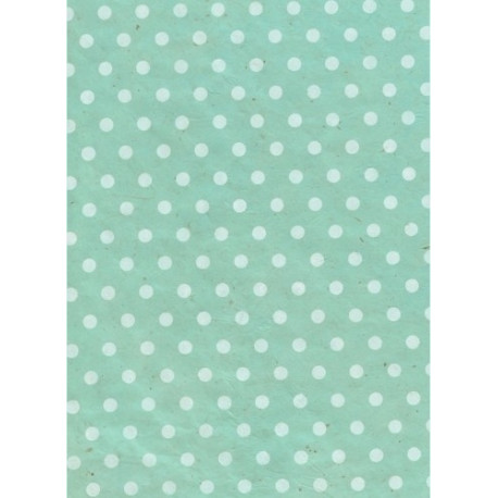 Nepaali paber A4 Medium Dot White on Robins Egg