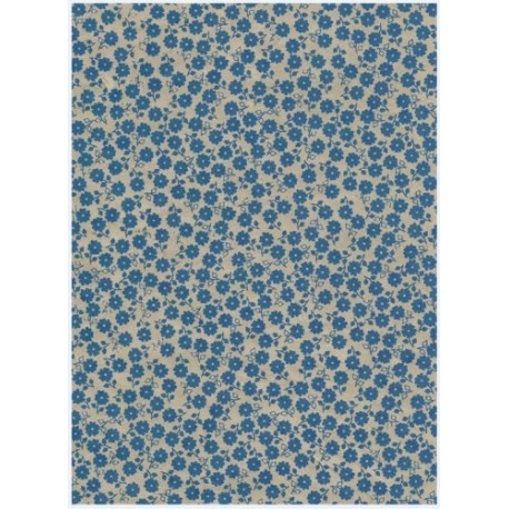 Nepaali paber A4 Butterfly Silver on New Sky Blue