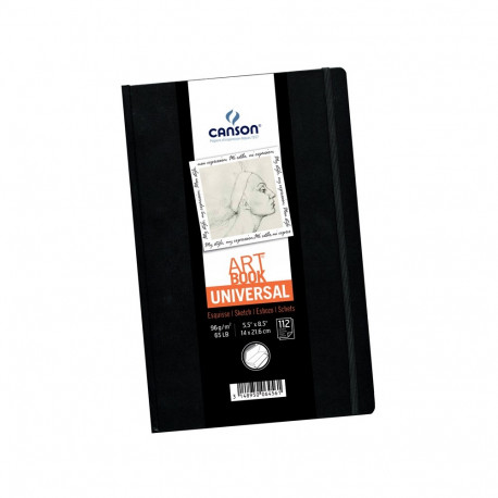 Eskiisiplokk Art Book Universal 14x21,6cm 96g 112lehte. kõvaköide kummiga