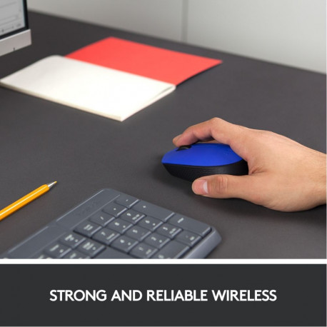 Logitech M171 Wireless Mouse, Black, Blue