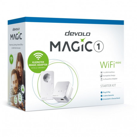 Magic 1 WiFi 2-1-2 Starter Kit mini, Powerline + WLAN (2 Adapter)